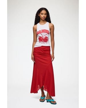 Ganni Long Skirt - Red