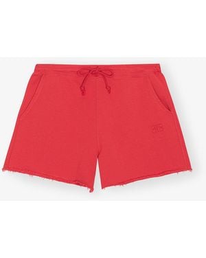 Ganni Isoli Drawstring Shorts - Red