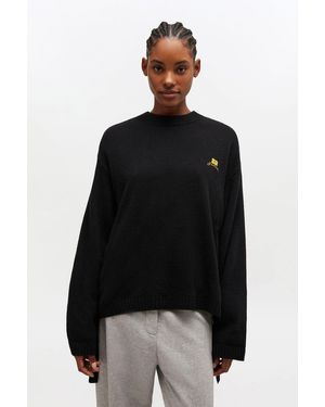 Ganni Pullover Aus Einer Wollmischung - Schwarz