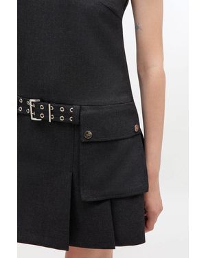 Ganni Wool Mini Dress - Black