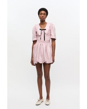 Ganni Check Dress - Pink