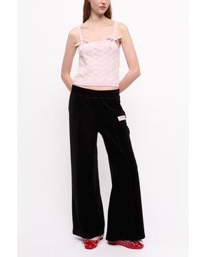 Ganni Heavy Velour Trousers - Black