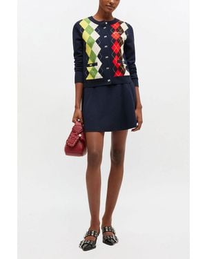 Ganni Cashmere Wool Mini Skirt - Multicolour