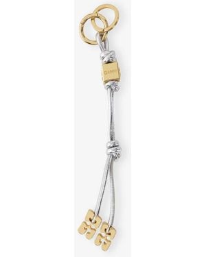 Ganni Metallic Bou Keyring