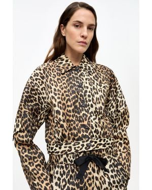 Ganni Duchesse Nylon Cropped Jacket - Multicolor