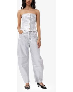 Ganni Foil Stary Jeans - White