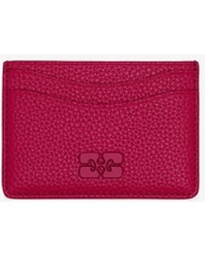 Ganni Bou Card Holder In - Pink