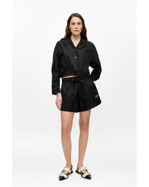 Ganni Duchesse Nylon Shorts - Black