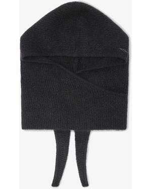 Ganni Soft Wool Knit Balaclava - Black