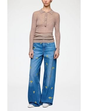 Ganni Lari Jeans Wide - Blue