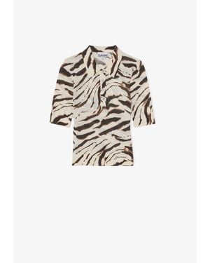 Ganni Polo Shirt - White