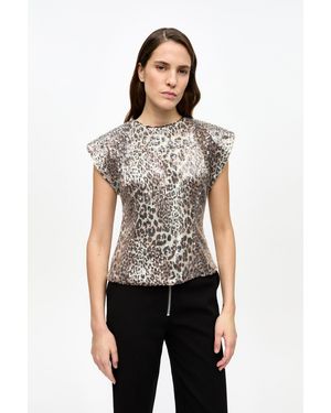 Ganni Printed Stretch Sequins Blouse - Multicolor
