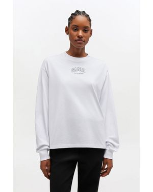 Ganni Essential Basic Long-Sleeve - White