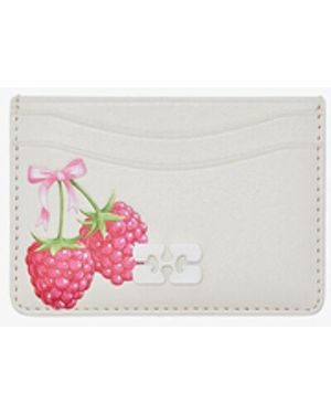Ganni Bou Card Holder In - White