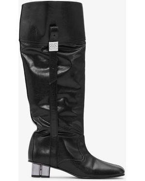 Ganni Slouchy Knee Boots - Grey