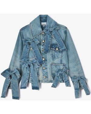 Ganni Light Rigid Denim Jacket - Blue