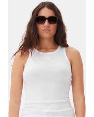 Ganni X Ace & Tate Twiggy Sunglasses - White