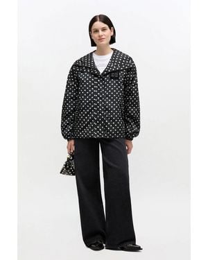 Ganni Printed Nylon Jacket - Black
