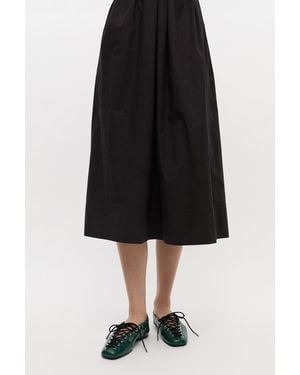 Ganni Lace-Up Ballerinas - Black