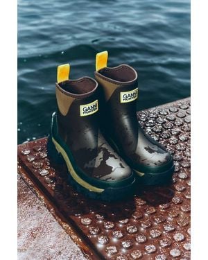 Ganni Bottines Balmoral Marron Chocolate - Bleu
