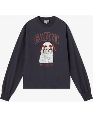 Ganni Poodle Long-Sleeve - Blue
