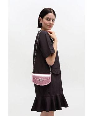 Ganni Lulu Wallet On Chain - Black