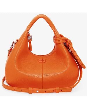 Ganni Mini Hobo Bag - Orange