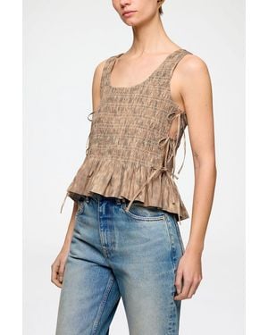 Ganni Smock Top - Blue