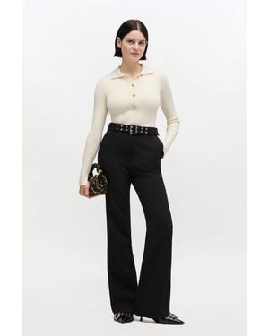 Ganni Belted Trousers - White