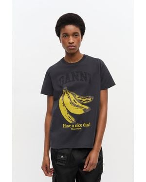 Ganni Banana Graphic T-Shirt Organic Cotton - Multicolor