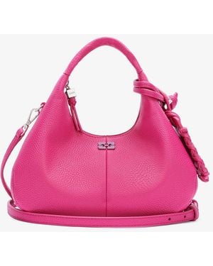 Ganni Mini Sac Hobo - Rose