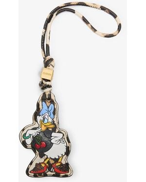 Ganni Daisy Duck Leopard Charm - Blue