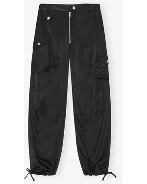 Ganni Cargo Trousers - Black