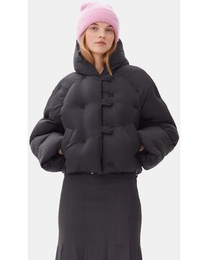 Ganni Short Tech Puffer Jacket - Black
