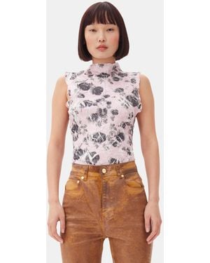 Ganni Floral Printed Top - Multicolor