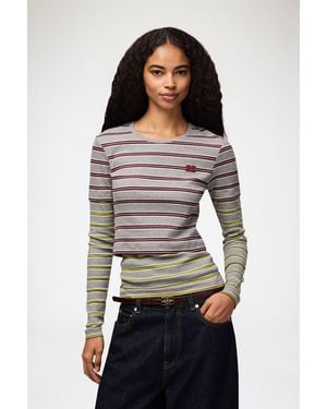 Ganni Long-Sleeve Top - Grey