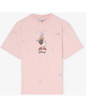 Ganni Daisy Duck Printed T-Shirt - Pink