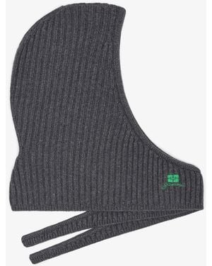 Ganni Wool Mix Balaclava - Black