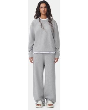 Ganni Isoli Wide Leg Pants - Gray
