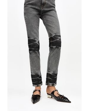 Ganni Lace-Up Mules - Black