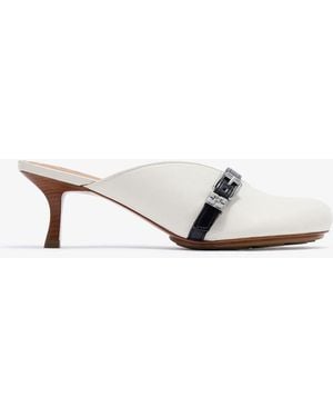 Ganni Sue Heeled Mules In - White