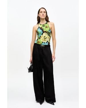 Ganni Satin Jacquard Pants - Metallic