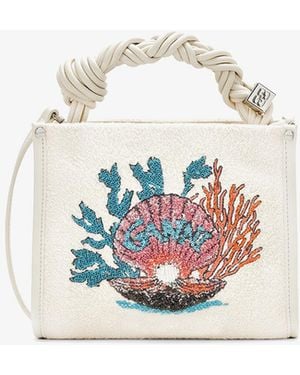 Ganni Small Bou Crossbody - White