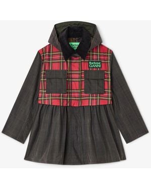 Ganni X Barbour Peplum Wax Jacket - Red