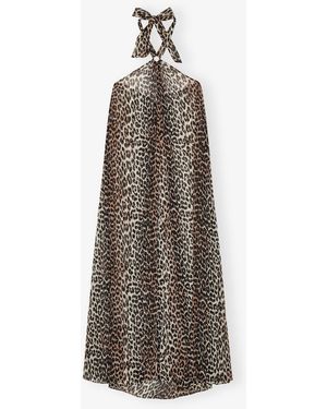 Ganni Chiffon Halterneck Dress - Multicolor