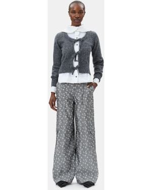 Ganni Jacquard Cargo Pants - Gray