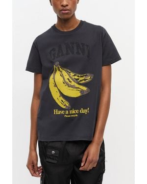 Ganni Banana Graphic T-Shirt Organic Cotton - Multicolor