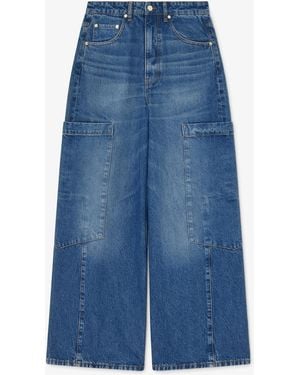 Ganni Baggy Cargo Jeans - Blue