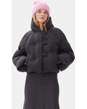 Ganni Short Tech Puffer Jacket - Black