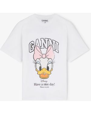 Ganni Daisy Duck Baby Fit T-Shirt - White